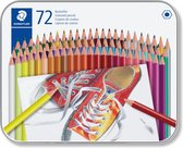Crayon de couleur sans bois - étui en métal 72 pcs