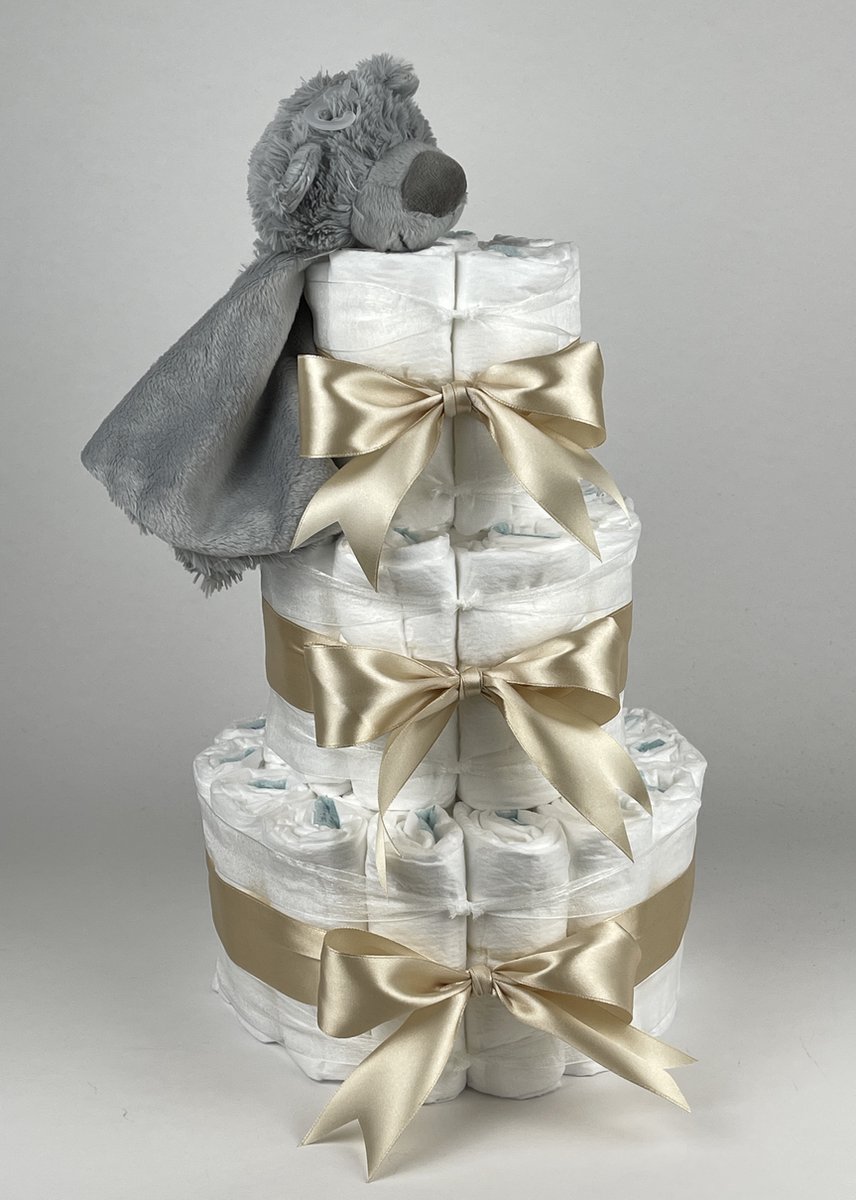 Goedkoopste Chouette-Chouette | Luiertaart Neutraal | Kraamcadeau | Geboorte Jongen Meisje | Babyshower | Tuttle Beer Brice Beige