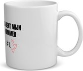 Akyol - jij bent mijn nummer één koffiemok - theemok - Liefde - iemand die je in het zonnetje wilt zetten - nummer 1 - leuke cadeau - kado - verjaardag - geschenk - 350 ML inhoud