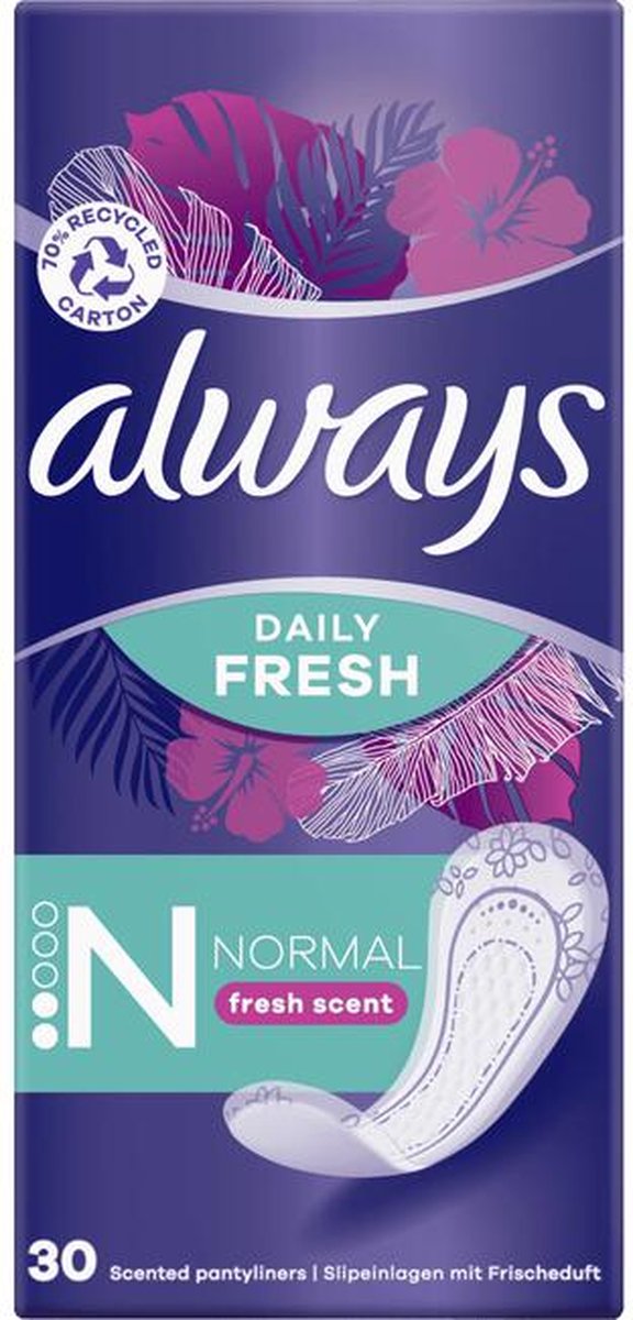 Goedkoopste Always Daily Fresh Inlegkruisjes Normal 30 Stuks
