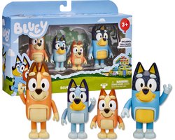 BLUEY - 4 speelfiguren Familie: Bluey, Bingo, Bandit & Chilli - Speelfigurenset Image