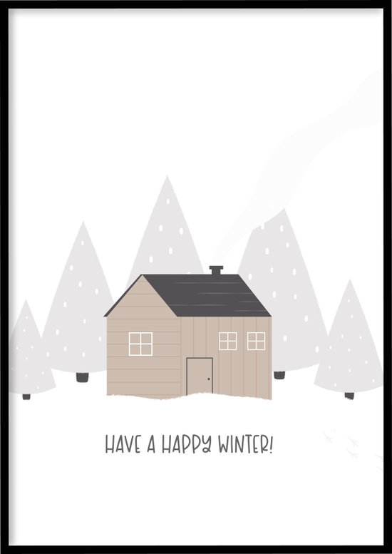 Poster Have a Happy Winter - Kerst poster - 30x40 cm - Exclusief lijst - WALLLL