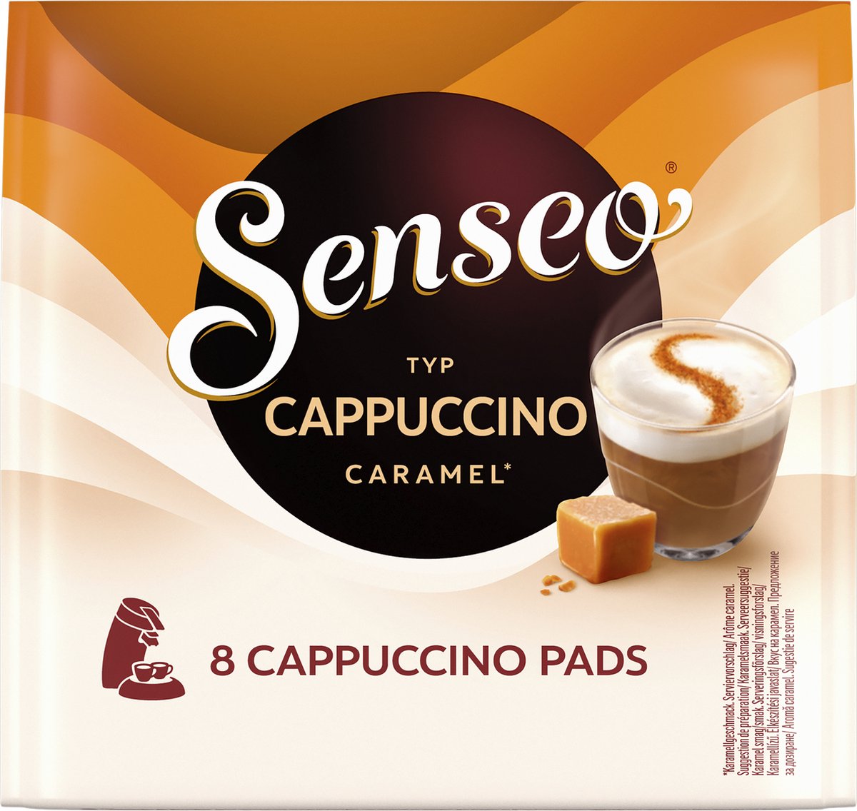 Senseo Cappuccino Caramel Koffiepads - Intensiteit 2/9 - 4 x 8 pads