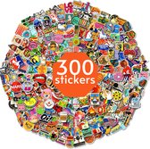 300 Stickers voor volwassenen - Willekeurige mix voor Laptop, Koffer, Helm, Gitaar etc. - Laptopstickers/Skateboard Stickers