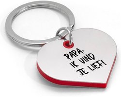 Akyol - papa ik vind je lief sleutelhanger hartvorm - Papa - de liefste vader - vaderdag cadeautjes - vaderdag - cadeau - verjaardagscadeau - verjaardag - kado - geschenk - gift - vader artikelen