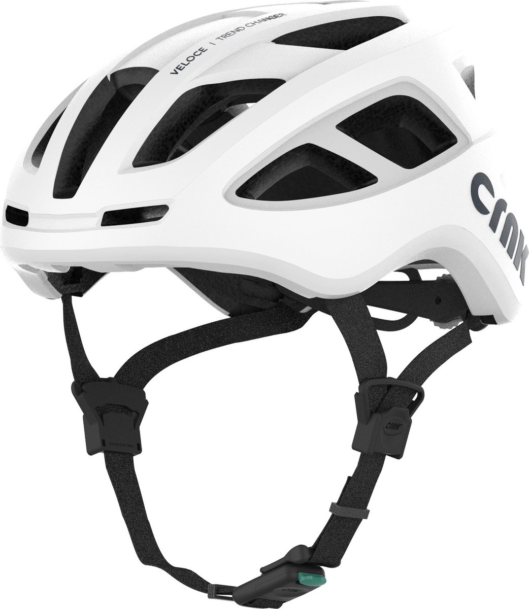 CRNK Veloce Fietshelm - 230 gram lichtgewicht - Magnetische Sluiting - Maat M - Kleur Wit