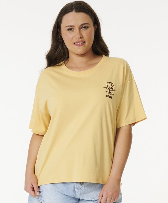 Rip Curl Icons Of Surf Relaxed Tee - Washed Yellow