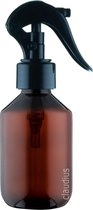 Lege Plastic Fles 200 ml PET Amber bruin - met luxe verstuiverdop - set van 10 stuks - navulbaar - leeg