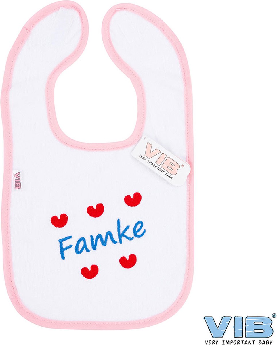 Goedkoopste VIB® - Slabbetje Luxe velours - Fries - Famke - Babykleertjes - Slabbetjes - zwangerschap aankondiging - baby aankondiging