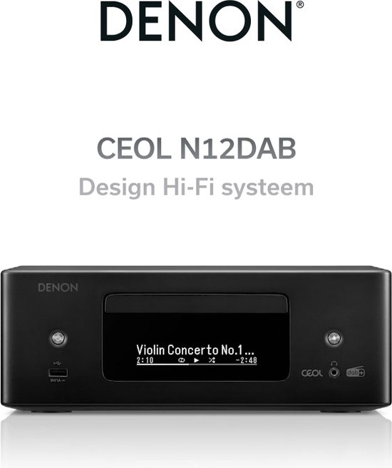 Denon CEOL N-12 DAB+ Alles-in-een-Hifisysteem met CD-speler, DAB