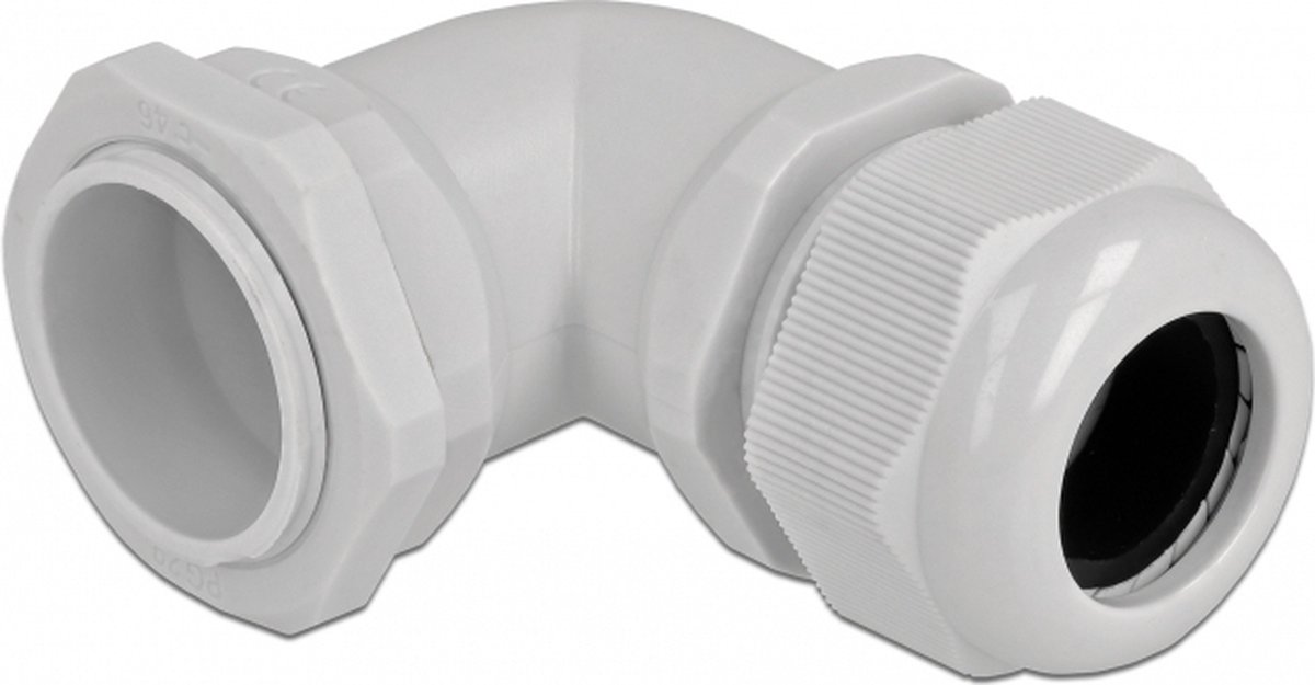 Kabelwartel 90 ° schuine pg29 grijs