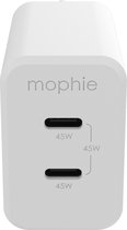Mophie Speedport 45 USB-C GaN Snellader 45W PD Adapter Fast Charge Wit