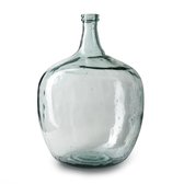 Transparante grote fles vaas John - eco glas - 60 x 45 cm - 50 liter - Gerecycled glas - Woonaccessoires/woondecoraties - Glazen decoratie fles