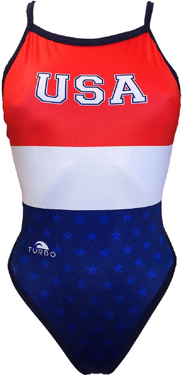 Turbo Usa Zwemkleding Rood 2XL Vrouw Red