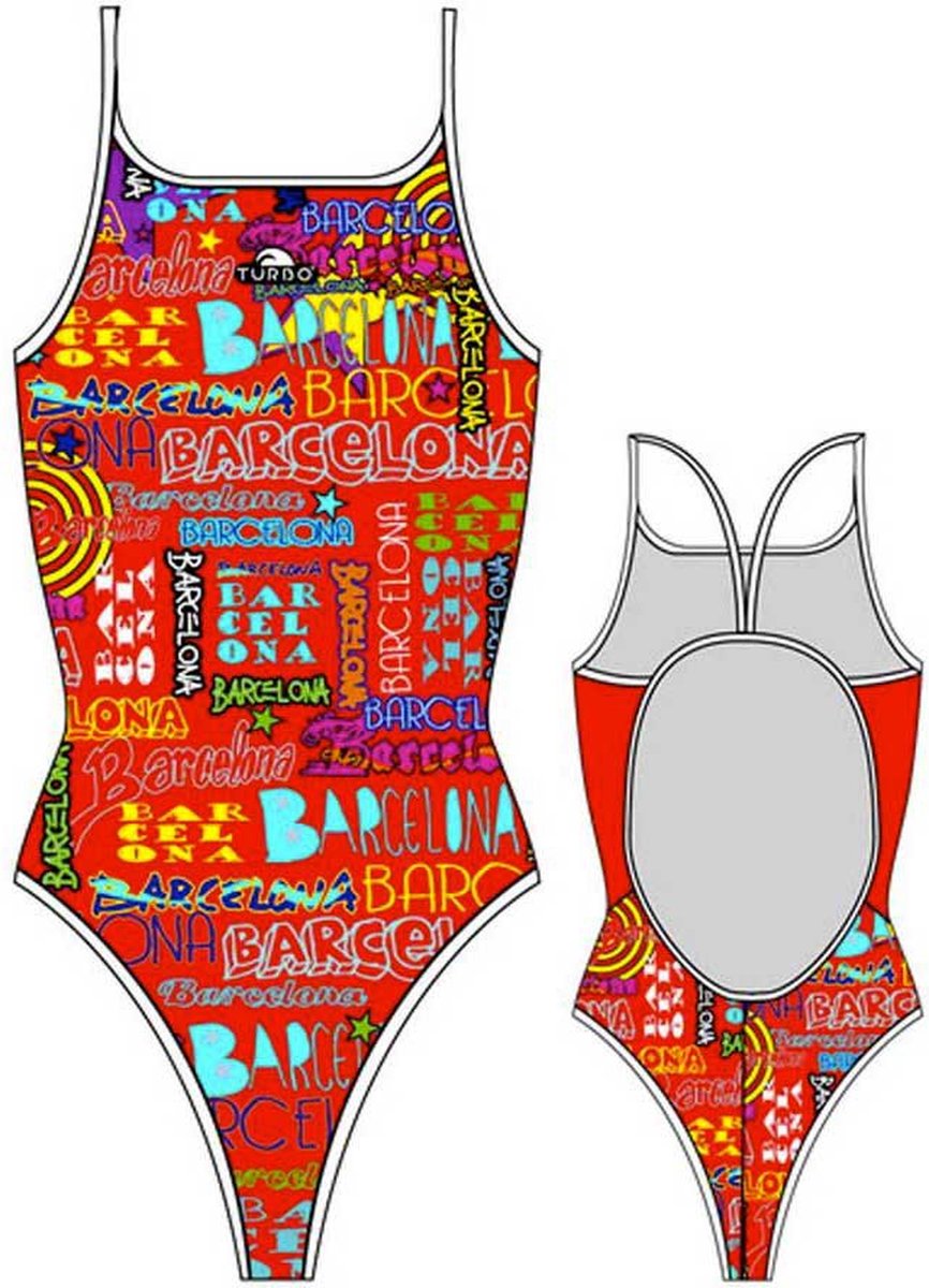 Turbo Barcelona Lights Zwemkleding Oranje 3XL Vrouw Red
