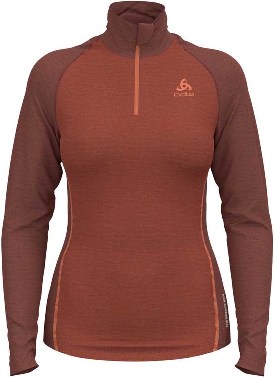 Warme poloshirt voor paardrijden dames 500 lange mouwen blauw