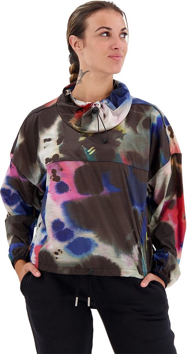 Superdry Run Lw Rain Shell Jas XL Vrouw Abstract Ink
