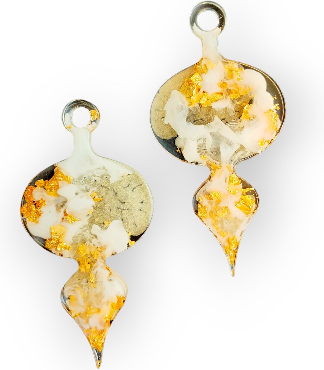 Resin Art JR: Unieke hoogwaardige kwaliteit epoxy kersthangers / Handgemaakte kerstdecoratie / Kerstversiering