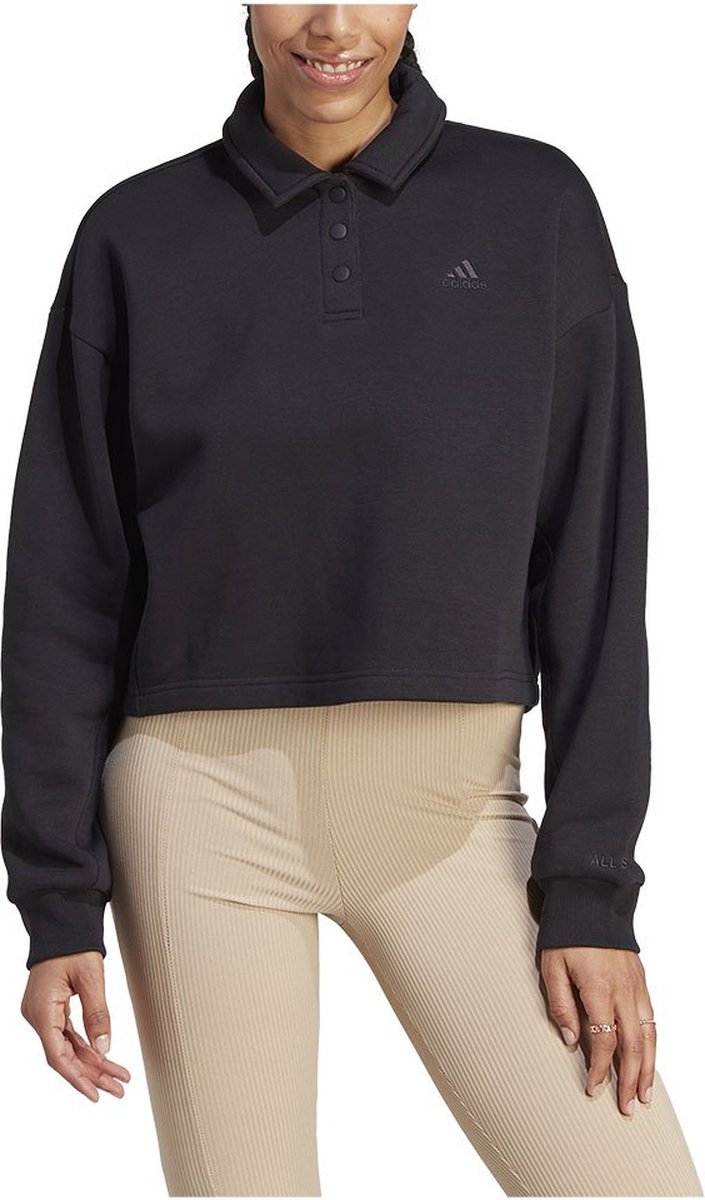 Adidas All Szn Fleece Graphic Sweatshirt Vrouw Zwart