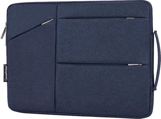 Housse pour ordinateur portable 15,6 pouces XV - Housse pour ordinateur portable avec poches Extra - Bleu foncé