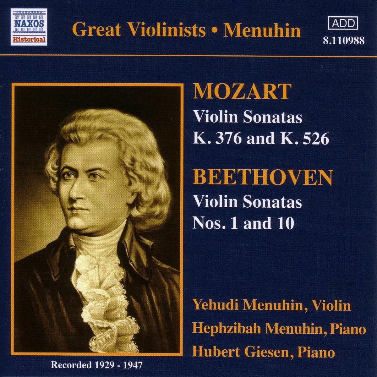 Yehudi Menuhin, Hephzibah Menuhin & Hubert Giesen - Mozart & Beethoven: Sonatas Volume 3 (CD)