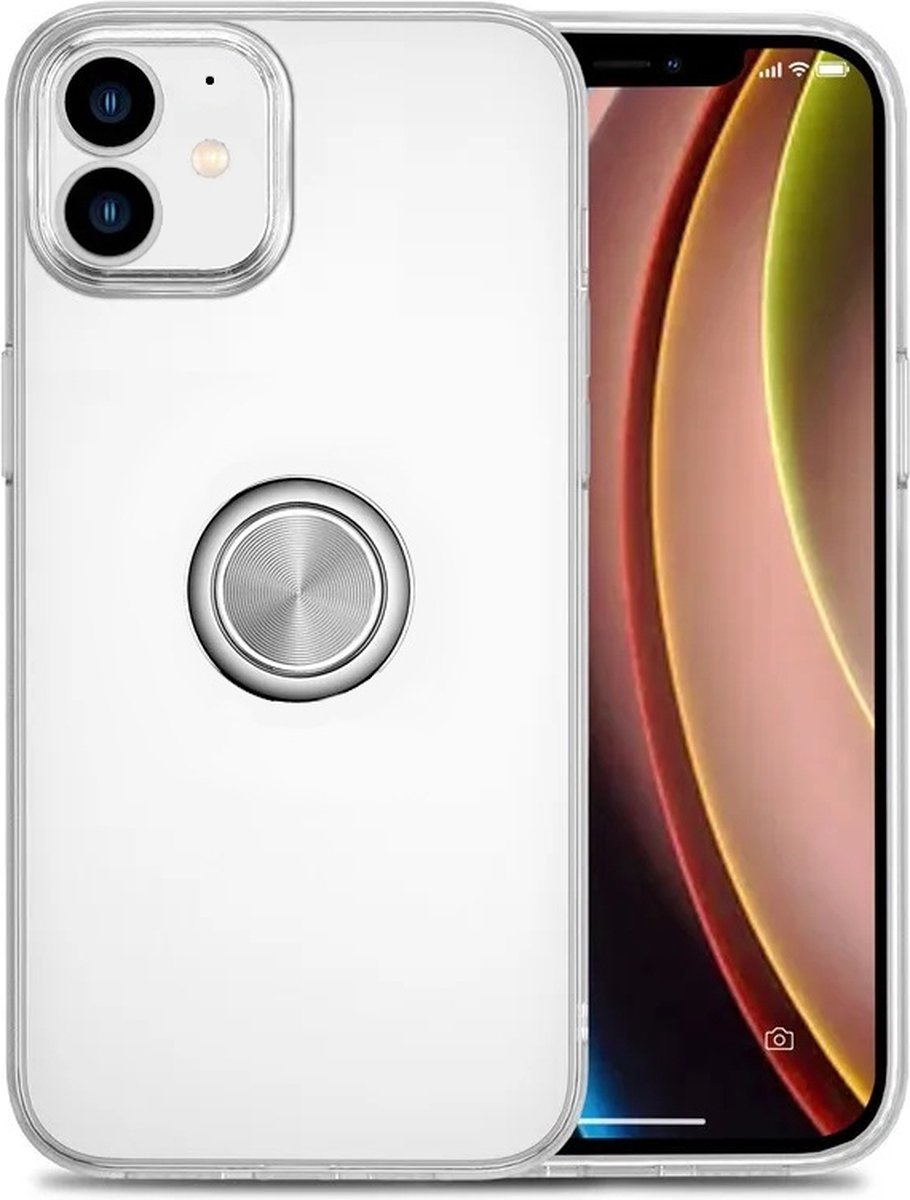 Armordrop Hoesje Met Ring Geschikt Voor iPhone 11 - Transparant Hoesje Met Ring