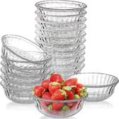 18 Pieces 5" Small Glass Bowls, 300ml Glass Salad Bowls, Meal Prep Bowls, Dessert Bowls Set, Candy Bowls Serving Bowls for Fruit, Candy, Snack, Dishwasher Safe