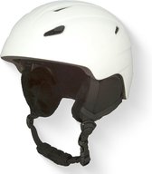 GOOFF Speed ​​​​casque de ski 2-en-1 avec oreillettes - blanc mat taille M - 14 aérations dont 2 fermables - finition extra douce & fixation masque de ski avec fermeture ferme - pour homme et femme