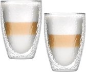 Vialli Design - koffie- en theeglazen 350 ml - set van twee glazen - dubbelwandig