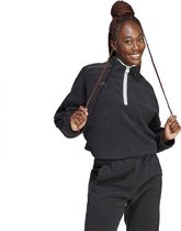 adidas Sportswear Tiro Fleece Sweatshirt met Halflange Rits - Dames - Zwart- XL