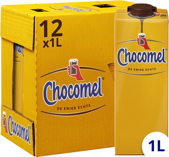 Chocomel Chocolademelk Vol Houdbaar - 12 x 1 liter - Voordeelverpakking