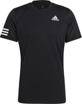 Adidas Club 3-stripe T-shirt Met Korte Mouwen Zwart XS Man