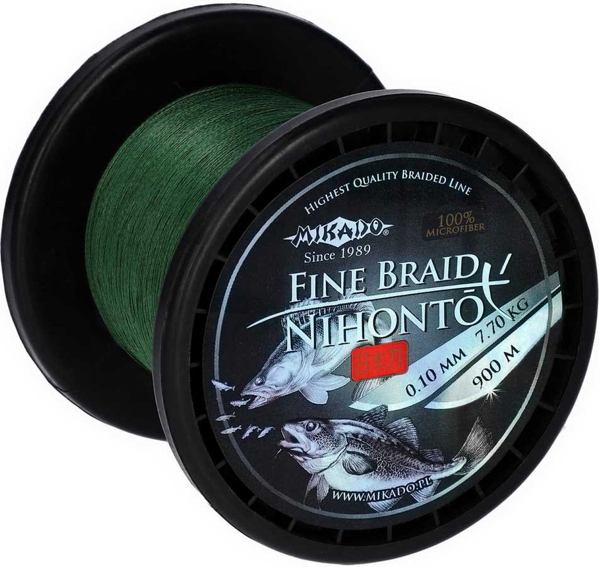 Mikado Nihonto Fine Gevlochten Vislijn 900 M Groen 0.450 mm