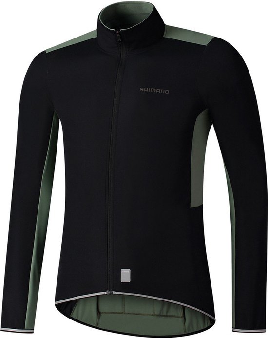 Maillot Shimano Evolve Wind Insulated LS Homme, vert Taille XL