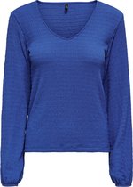 Only T-shirt Onlmadelina L/s V-neck Top Cc Jrs 15311815 Dazzling Blue Dames Maat - L