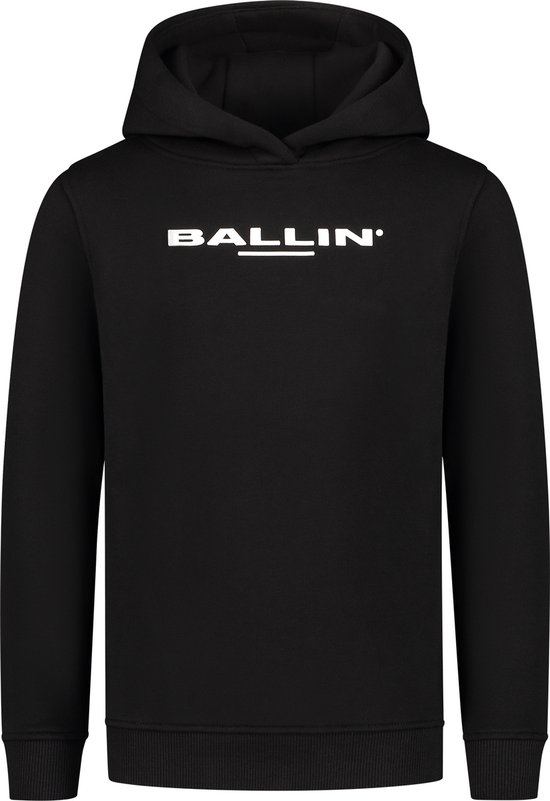 Ballin Amsterdam - Jongens Regular fit Sweaters Hoodie LS - Black - Maat 10