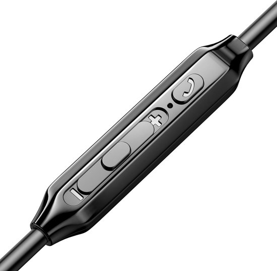 LUDOS Clamor Bedrade in-ear hoofdtelefoon met kabel en microfoon, bas, premium audiokwaliteit, traagschuim, versterkte kabel, hoofdtelefoon met volumeregeling