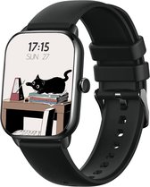 New montre intelligente MineralBlack Quint - Écran tactile Full HD 1,9" - Fonction d'appel - Smartwatch Femme - iOS et Android - Montre de sport - Podomètre et moniteur de fréquence cardiaque - Batterie longue durée - Néerlandais
