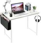 Lufeiya White Computer Desk - Small Desk for Students Kids Home Office Bedroom Small Spaces 32 Inch Modern Mini Laptop PC Desk White