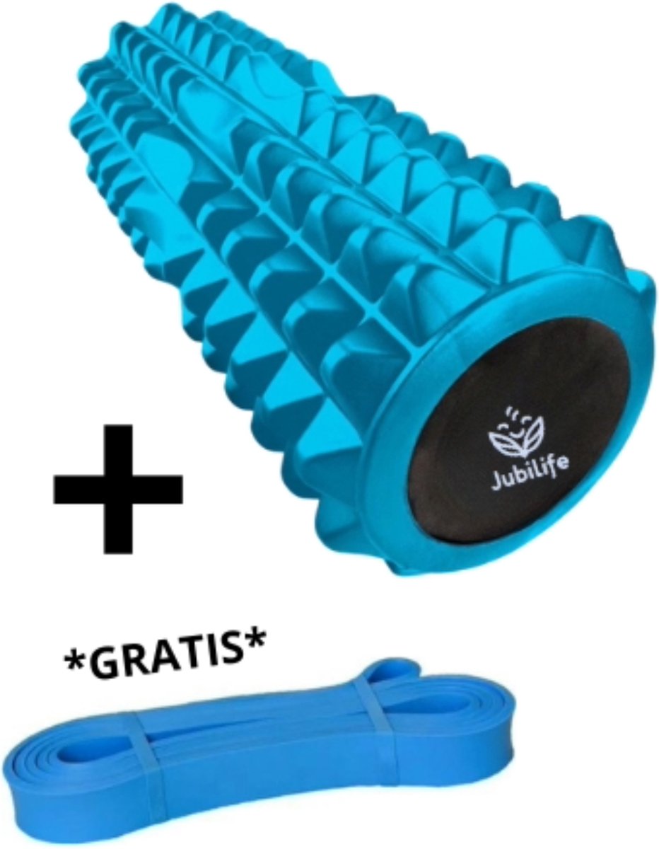 Jubilife Foam Roller set 2-delig - GRATIS Resistance Band - Spierherstel - Massage - Fitness - Foamroller