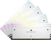 Corsair Dominator Titanium RGB White - Geheugen - DDR5 - 64 GB: 4 x 16 GB - 288-PIN - 6000 MHz / PC5-48000 - CL36 - 1.35V - On-die ECC - XMP 3.0 - Overclock PMIC - Intel 700 Series 13th Gen - wit