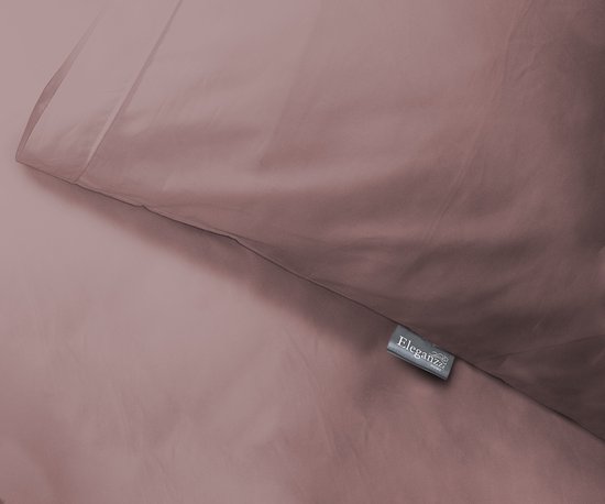 Eleganzzz Dekbedovertrek Percal Katoen Uni - Met Bies - Rose - Dekbedovertrek 140x200/220cm - Dekbedovertrekken - Eenpersoons van Merkloos — afbeelding 2