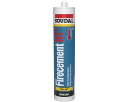 Soudal Firecement HT hittebestendige afdichtingskit - 300 ml koker - zwart - brandwerend voor ovens