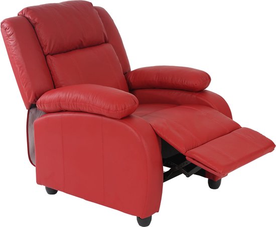 Cosmo Casa TV - fauteuil - Relaxfauteuil - Ligfauteuil - Lincoln - Kunstleer - Rood