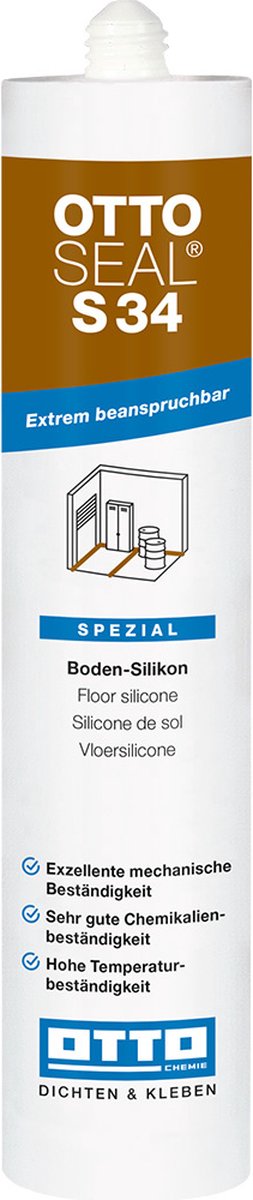 Ottoseal S34 Silicone voor vloervoegen 310ml - Stofgrijs C89