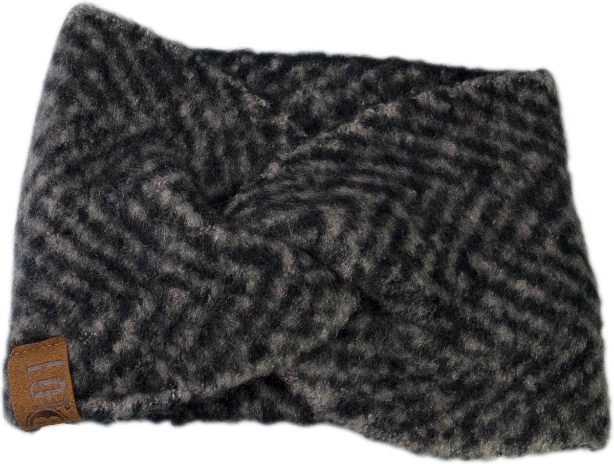 LOT83 Haarband Evi - Gedraaide haarband - Hoofdband - Oorwarmers - Zwart - 1 Size fits all