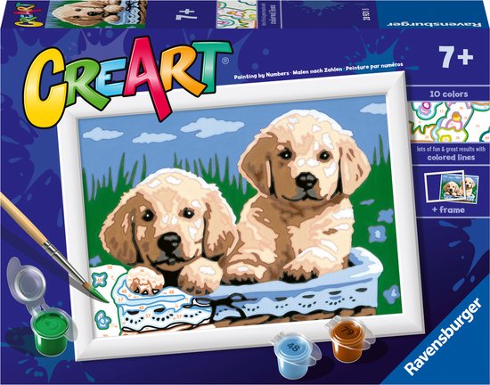 Ravensburger CreArt Chiots mignons - Peinture par numéro pour enfants