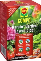 COMPO Karate Garden - insectenbestrijder - concentraat - tegen bijtende en zuigende insecten - voor groenten, fruit en sierplanten - snelle werking - doosje 100 ml (100 m²)