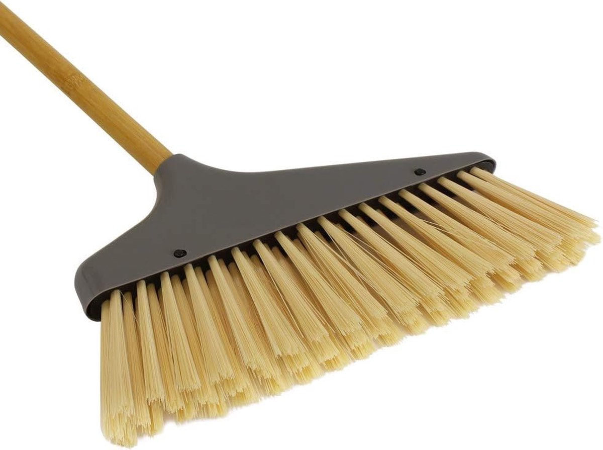 Goedkoopste Bamboe stoffer en blik met lange steel, ca. 81 cm