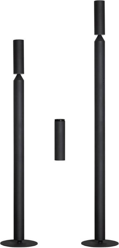 ETH Pencil Vloerlamp mat zwart excl. 2xGU10 H180cm on/off on tube